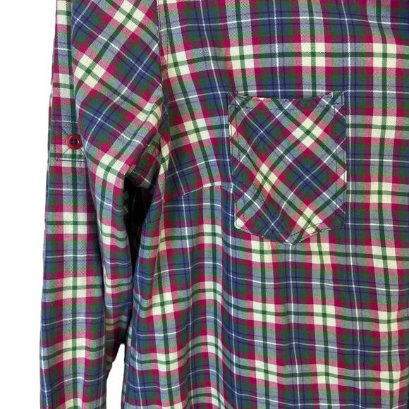 Boden Button Up Long Sleeve Plaid Shirt Women's 16 Casual Outdoor Ranch Country - Picture 2 of 9